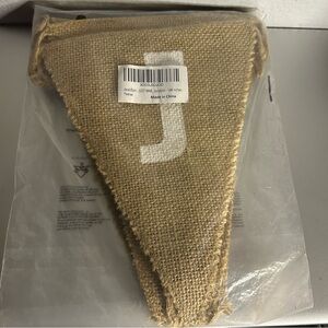 JUST MARRIED Rustic Country Style Burlap Triangle Banners for Wedding Decoration